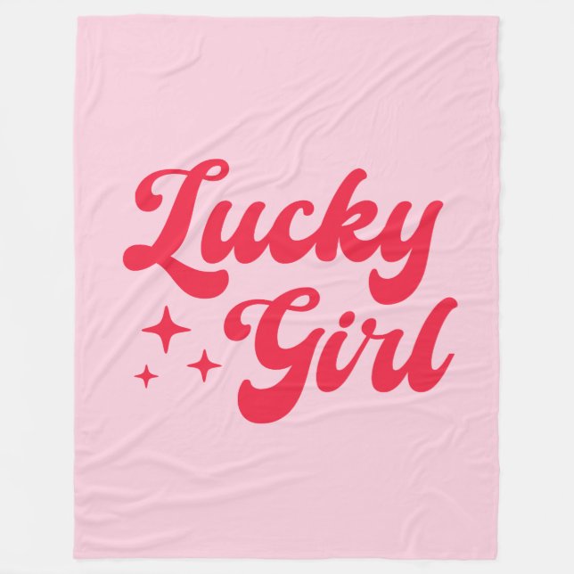Lucky Girl Fleecedecke (Vorderseite)