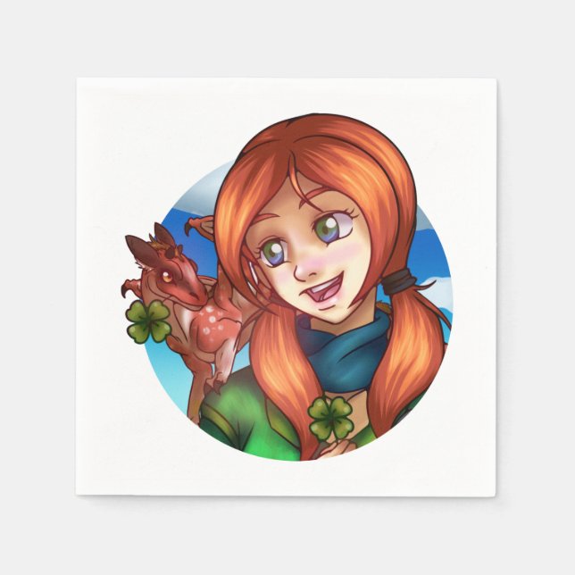 Lucky Girl Serviette (Vorderseite)