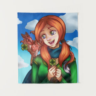 Lucky Girl Wandteppich