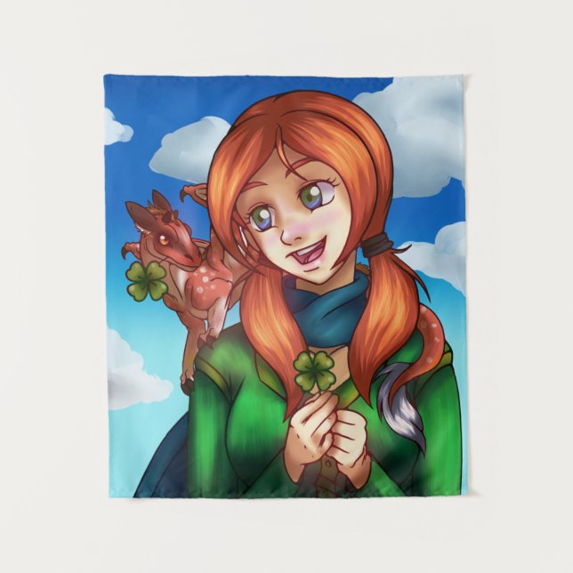 Lucky Girl Wandteppich (Vorderseite)