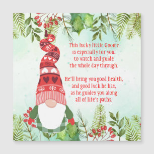 Lucky Gnome Dieses glückliche kleine Gnome Jigsaw Magnetkarte