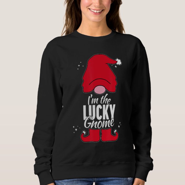 Lucky Gnome Matching Family Group Christmas Party  Sweatshirt (Vorderseite)