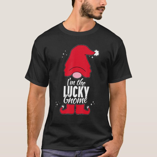 Lucky Gnome Matching Family Group Christmas Party  T-Shirt (Vorderseite)