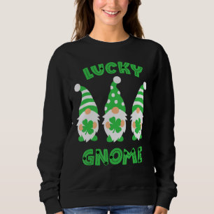 Lucky Gnome St Patrick S Niedlich Drei Gnomes Hold Sweatshirt