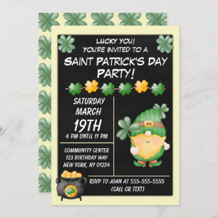 Lucky Gold Saint Patrick's Day Party Einladung