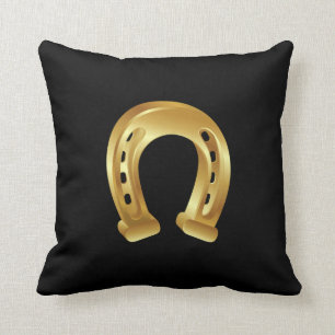 Lucky Golden Hufeisen Kissen