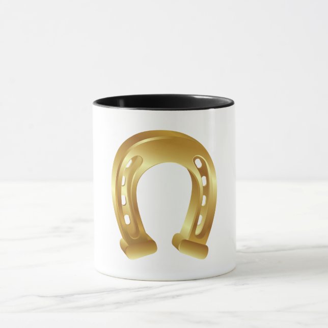 Lucky Golden Hufeisen Tasse (Zentrum)