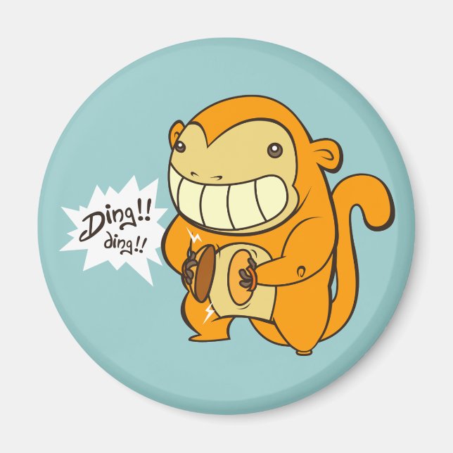 Lucky Gonden Monkey Magnet (Vorne)