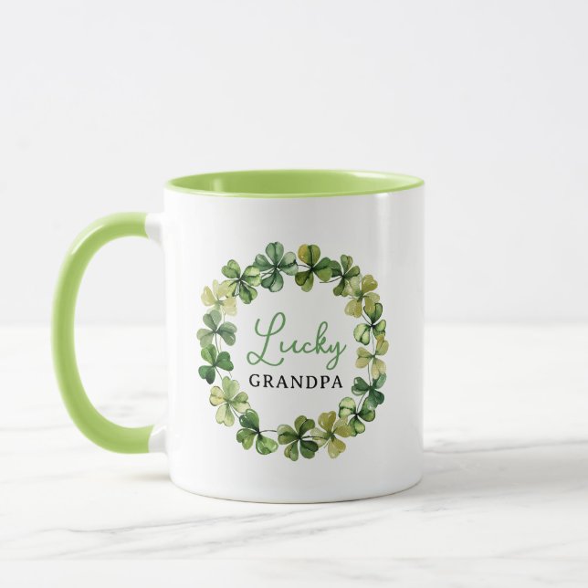 Lucky Grandpa Personalisiertes Geschenk Tasse (Links)