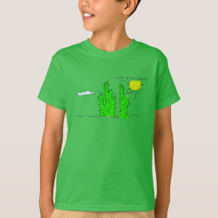 Lucky Green Cactus Doodle Funky Sweatshirt T-Shirt