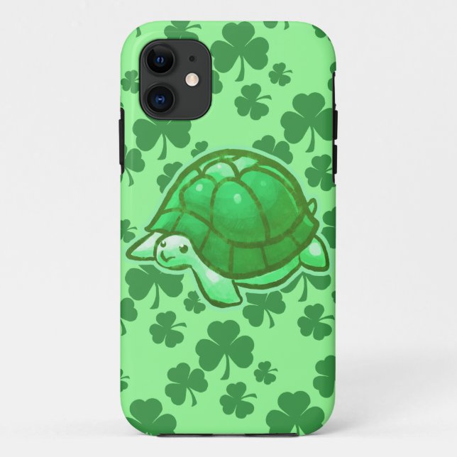 Lucky Green Closed Turtles Case-Mate iPhone Hülle (Rückseite)