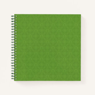 Lucky Green Icons Pattern Notizbuch