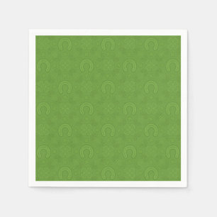 Lucky Green Icons Pattern Serviette