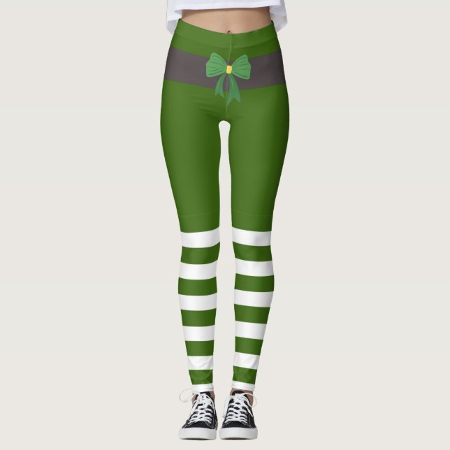 Lucky Green Leprechaun Socks St. Patrick's Day Leggings (Vorderseite)
