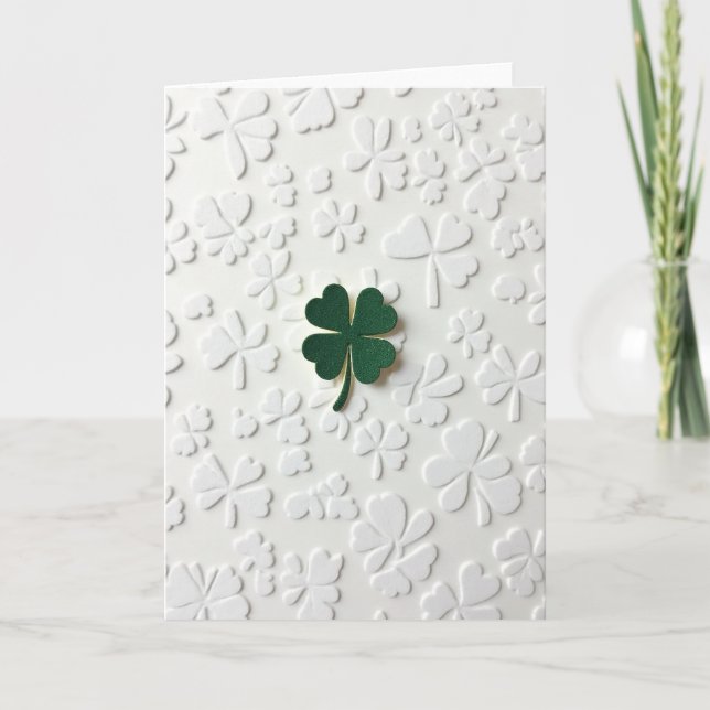 Lucky Green Shamrock Art Card Karte (Vorderseite)