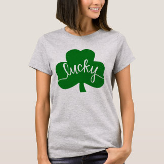 Lucky Green T - Shirt Kleeblatt T-Shirt