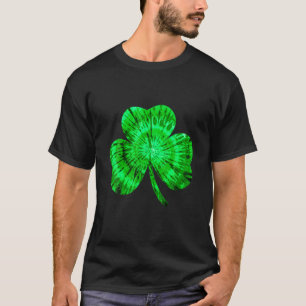 Lucky Green Tie Dye Shamrock Design St Patrick Hip T-Shirt