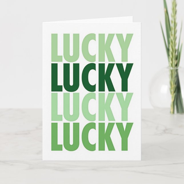 Lucky Greens Einfache Karte (Vorderseite)