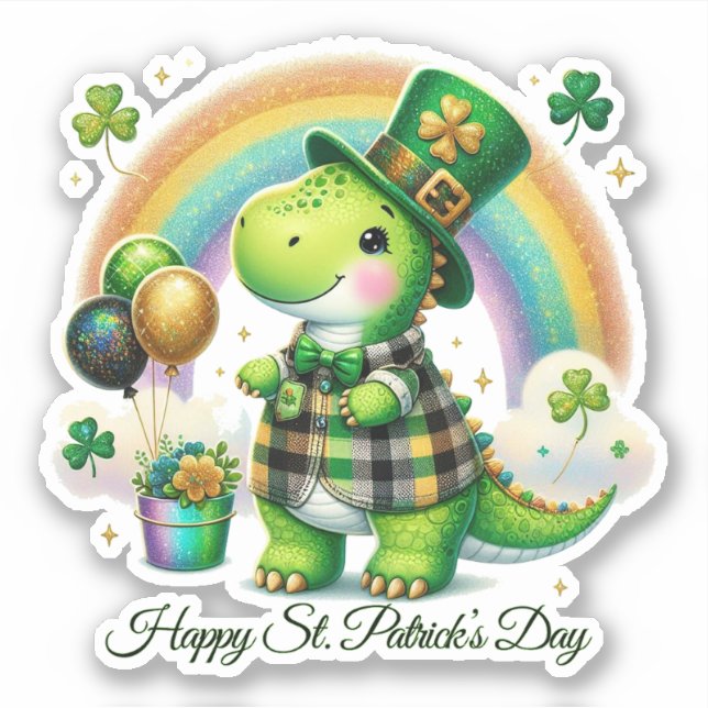 Lucky Happy St. Patrick’s Day Sticker (Vorderseite)