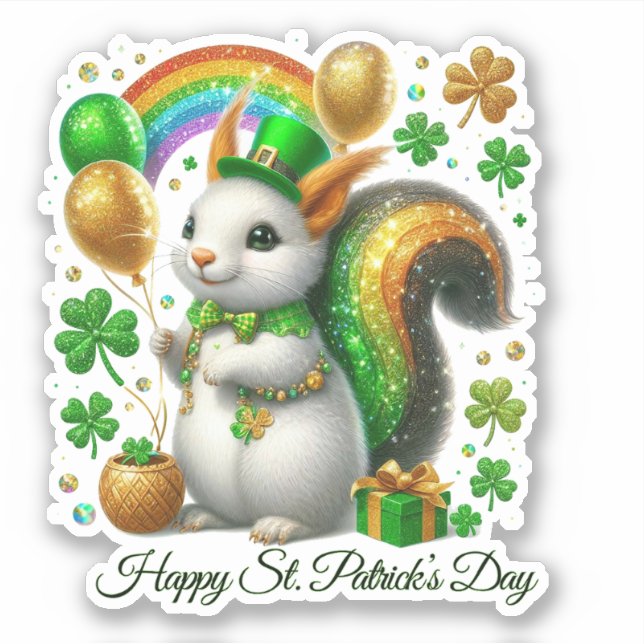 Lucky Happy St. Patrick’s Day Sticker (Vorderseite)