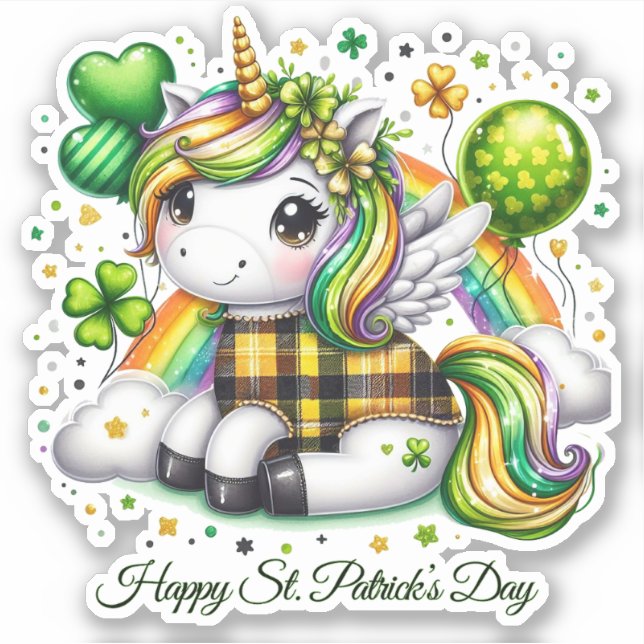 Lucky Happy St. Patrick’s Day Sticker (Vorderseite)
