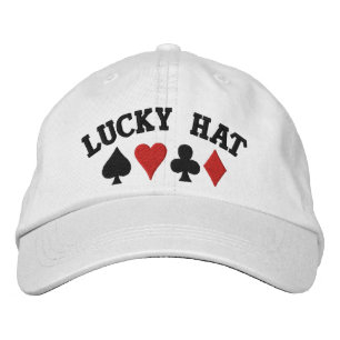 Lucky Hat Kartenspielen Anzüge bestickt Baseball Bestickte Baseballkappe
