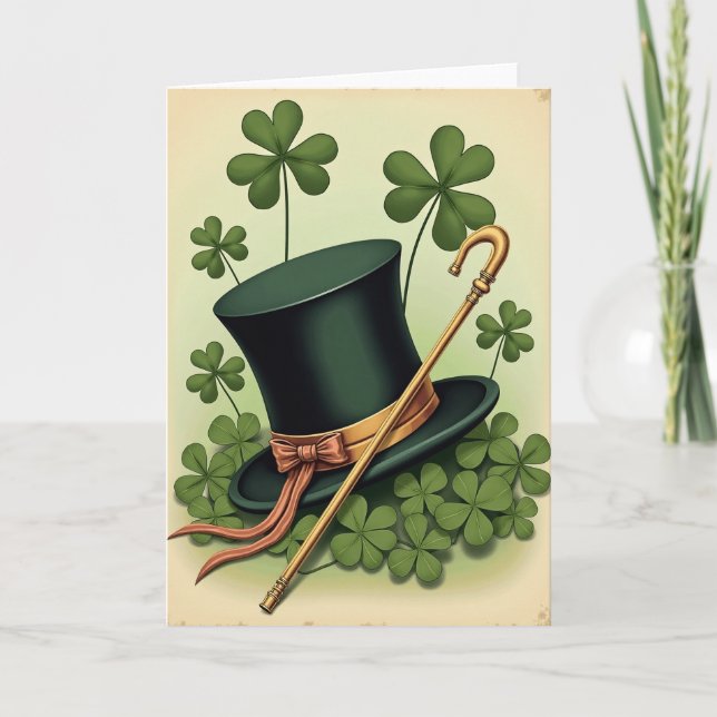 Lucky Hat St Patricks Day Card Karte (Vorderseite)