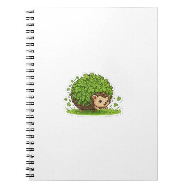 Lucky Hedgehog St.Patrick's Day Notizblock (Vorderseite)