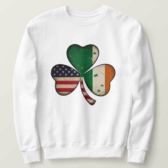 "Lucky Heritage" 🍀 🇺 🇸 🇮 🇪 Sweatshirt (Design vorne)