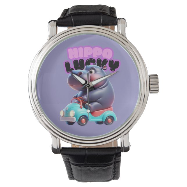 Lucky Hippo Smart Watch Armbanduhr (Vorderseite)