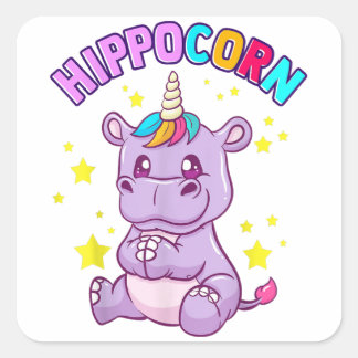 Lucky Hippo Sticker - Niedliche Geschenkidee