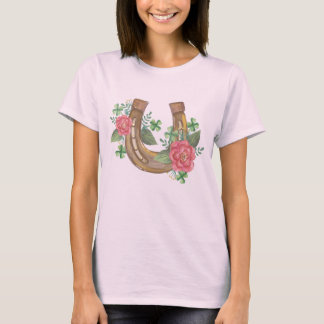 Lucky Horse Shoe T - Shirt Aquarell T-Shirt