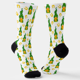 Lucky Horseshoe Kleeblatt Gnome Socken