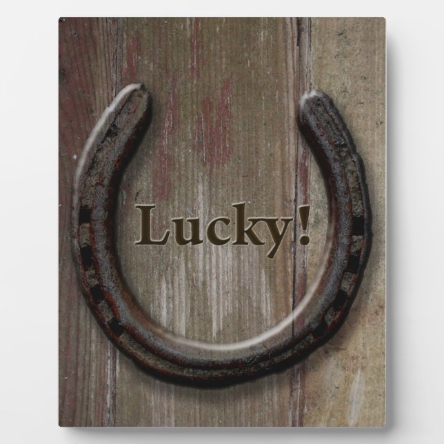 Lucky Horseshoe Plaque Fotoplatte (Vorderseite)