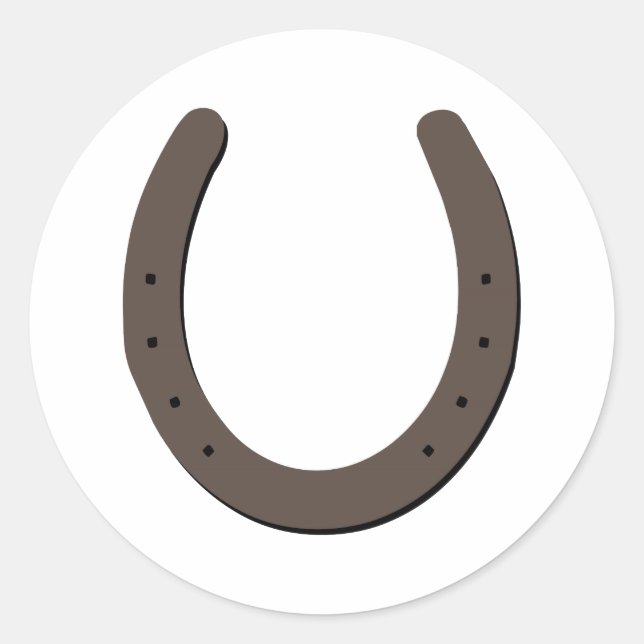 Lucky Horseshoe Runder Aufkleber (Vorderseite)