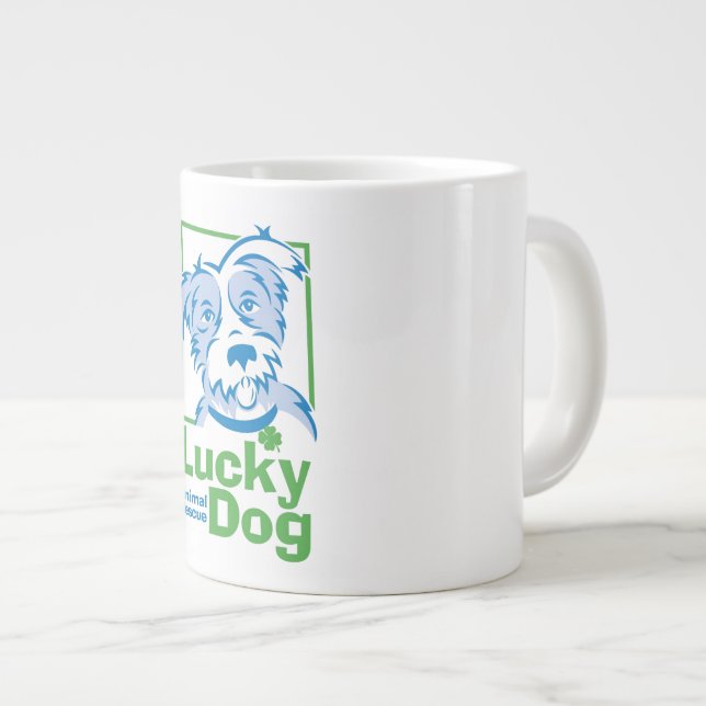 Lucky Hund Jumbo Tasse (Vorderseite Rechts)