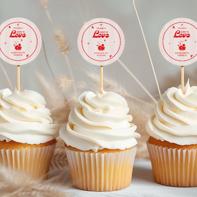 Lucky in der Liebe Bachelorette Wochenende Runder Aufkleber (Von Creator hochgeladen)