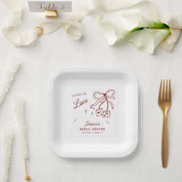 Lucky in der Liebe Vegas Casino Brautparty Pappteller