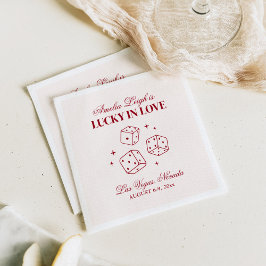 Lucky in Liebe Cocktails Bachelorette Wochenende Serviette