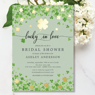 Lucky In Love Bridal Shower Foil  Folieneinladung