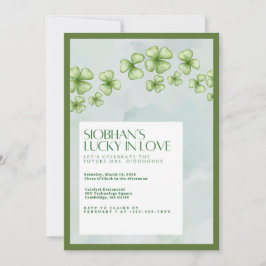 Lucky In Love Bridal Shower Invitation Einladung