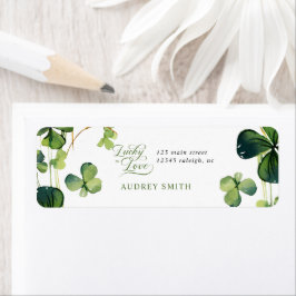 Lucky in Love Bridal Shower Return Address