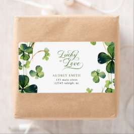 Lucky in Love Bridal Shower Return Address