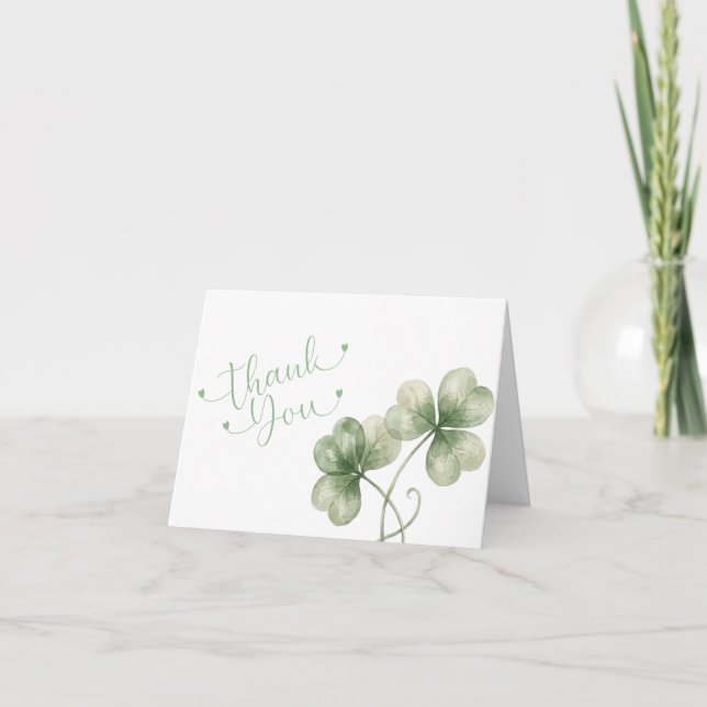 Lucky in Love Bridal Shower Thank You Card | St. P Dankeskarte (Vorderseite)