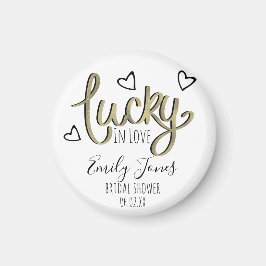 Lucky in Love Hearts Junggesellinnenabschied Magnet