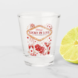 Lucky in Love Las Vegas Junggesellinnen-Abschied C Schnapsglas