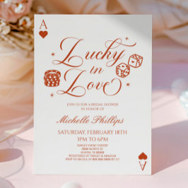 Lucky In Love Playing Card Casino Bridal Shower Einladung
