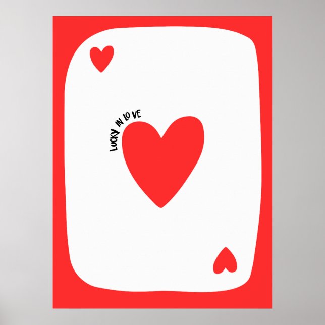 Lucky in love poster | Inspirational & decorative  (Vorne)
