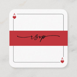 Lucky in Love RSVP QR Code Enclosure Card Begleitkarte