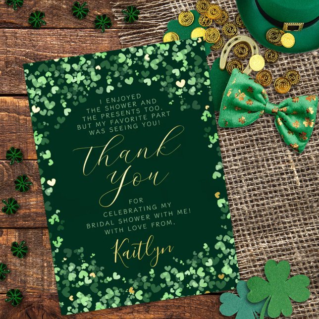 Lucky In Love St. Patrick's Day Bridal Shower Real Folieneinladung (Von Creator hochgeladen)